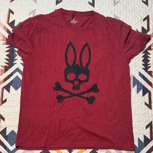 Red Graphic Bunny Skull Tee